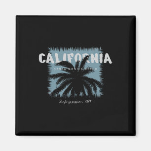 Kalifornien Santa Monica Beach Surfsession 1987 Magnet