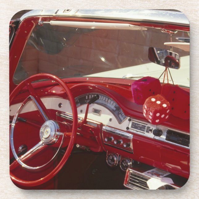 Kalifornien:  Santa Ynez Valley, Solvang, 1957 Getränkeuntersetzer (Vorderseite)