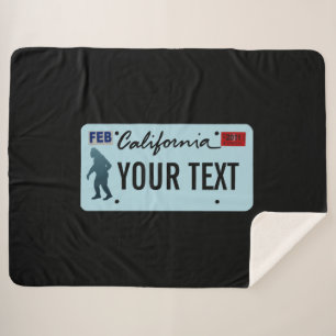 Kalifornien Sasquatch Nummernschild Sherpadecke