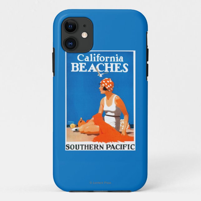 Kalifornien setzt förderndes Plakat auf den Strand Case-Mate iPhone Hülle (Rückseite)
