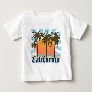 Kalifornien setzt Sonnenuntergang auf den Strand Baby T-shirt
