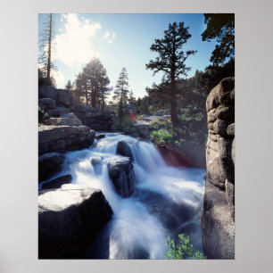 Kalifornien, Sierra Nevada Berge, Ein Wasserfall Poster