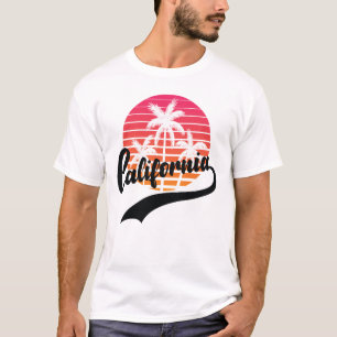 Kalifornien Sommer Retro Sonnenuntergang Herren T- T-Shirt