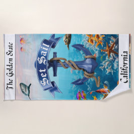 Kalifornien Sommer Strandtrip Strandtuch