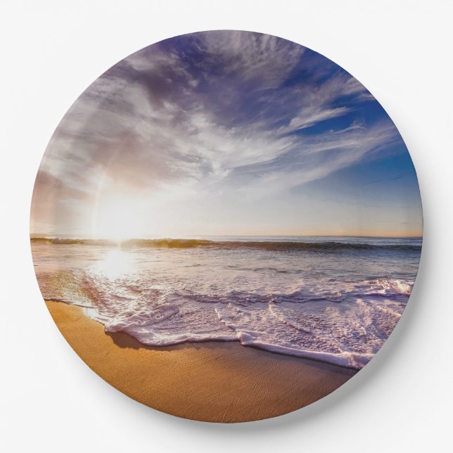 Kalifornien Sonnenuntergang...atemberaubend Pappteller (Vorderseite)