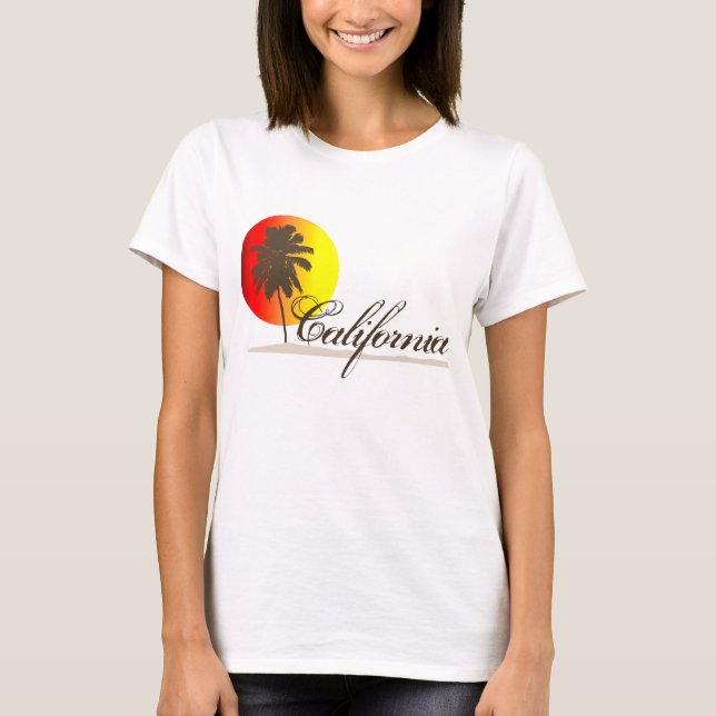 Kalifornien-Sonnenuntergang T-Shirt (Vorderseite)