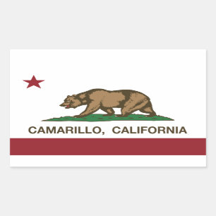 Kalifornien-Staats-Flagge Camarillo Rechteckiger Aufkleber