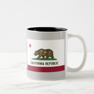 Kalifornien-Staats-Flagge Zweifarbige Tasse