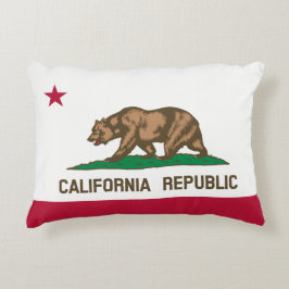Kalifornien-Staats-Flaggegrizzly-Bär Zierkissen