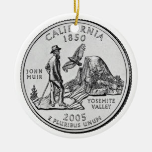 Kalifornien State Quarter Keramik Ornament