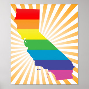 Kalifornien Stolz. gestreift. Poster