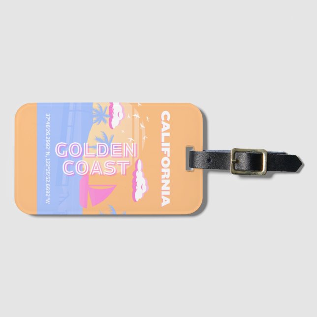 Kalifornien, Strand, Art der Reise Gepäckanhänger (Vorderseite (Horizontal))