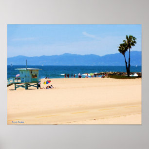 Kalifornien-Strand gemalt Poster