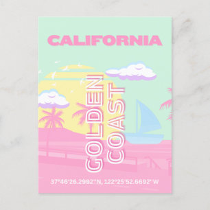 Kalifornien, Strand, Reisemöglichkeiten, Preppy Postkarte