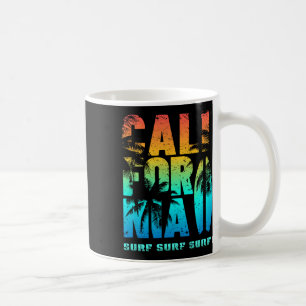 Kalifornien Strand Sommer Stimmung Palmen Surfen Kaffeetasse