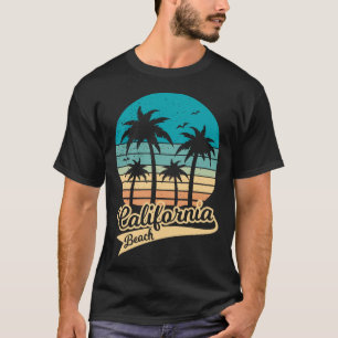 Kalifornien Strand Vintage Sonnenuntergang T-Shirt