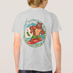 Kalifornien Surfen Bären Republik Tri-Blend Shirt