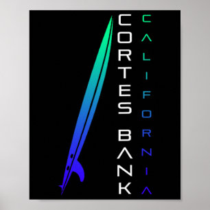 Kalifornien Surfen - Cortes Nk - Stylischer Surfer Poster