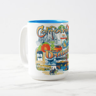 Kalifornien Träumen Zweifarbige Tasse