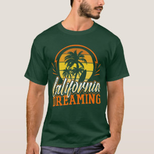 Kalifornien Träumend Vintage Retro 70er Jahre Sky T-Shirt