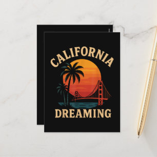 Kalifornien Träumerei Golden Gate Bridge Sonnenunt Feiertagspostkarte