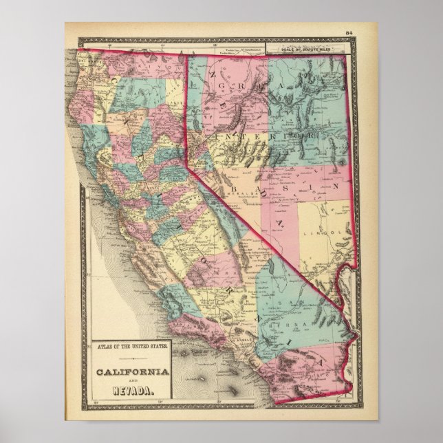 Kalifornien und Nevada 2 Poster (Vorne)