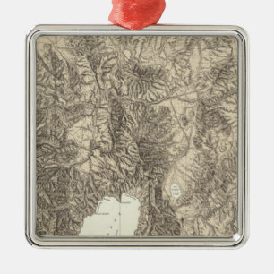 Kalifornien und Nevada Silbernes Ornament
