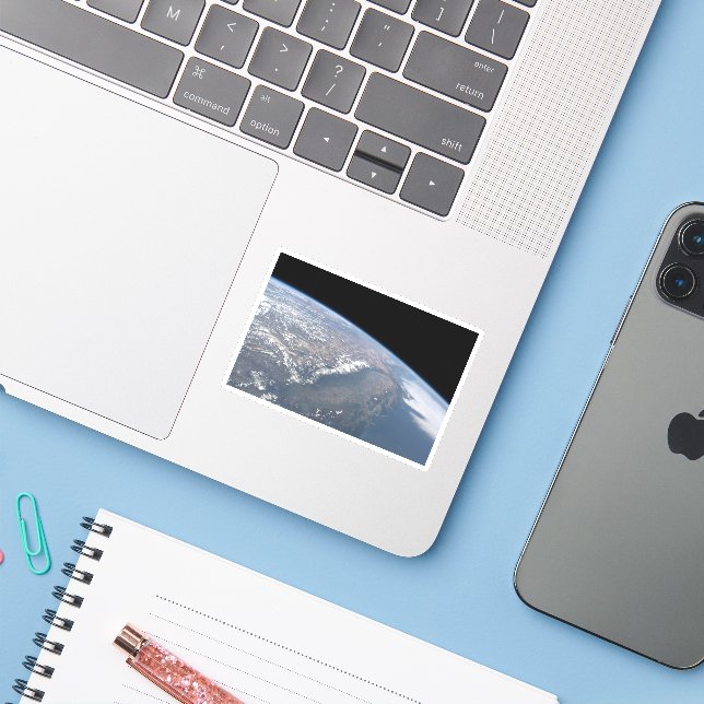 Kalifornien und Nevada wurden aus dem All gesehen. Aufkleber (Laptop mit iPhone)