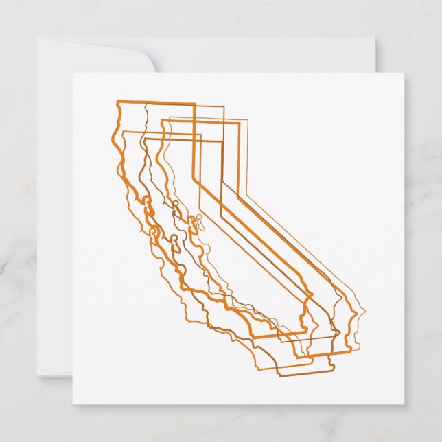 Kalifornien-Unschärfeeinladung Einladung (Vorderseite)