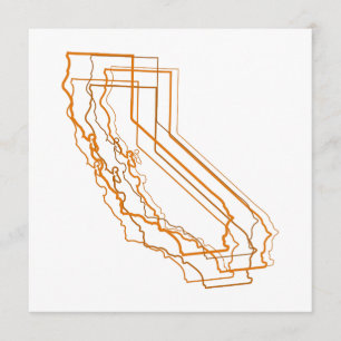 Kalifornien-Unschärfeeinladung Einladung