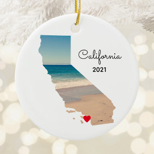 Kalifornien Urlaubsorte besucht Keramik Ornament
