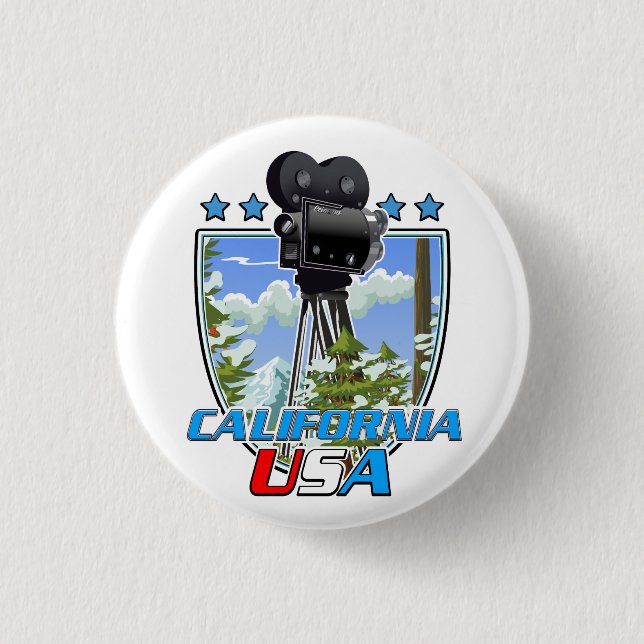 Kalifornien USA Button (Vorderseite)