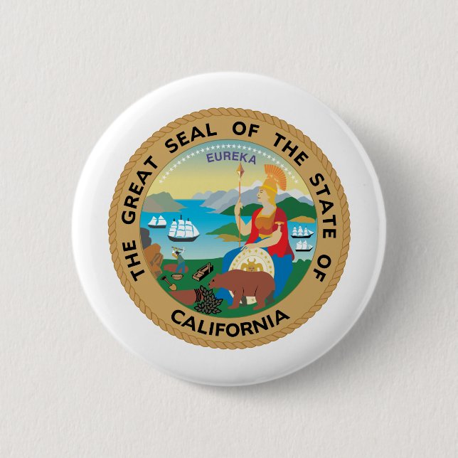 Kalifornien, USA Button (Vorderseite)