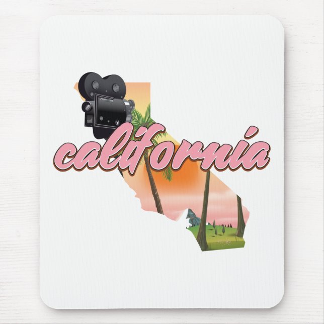 Kalifornien USA Kartenposter Mousepad (Vorne)
