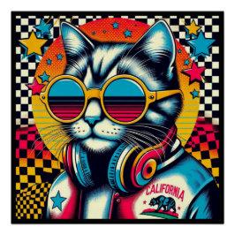 KALIFORNIEN VERBREITETE KATZE 3 POSTER