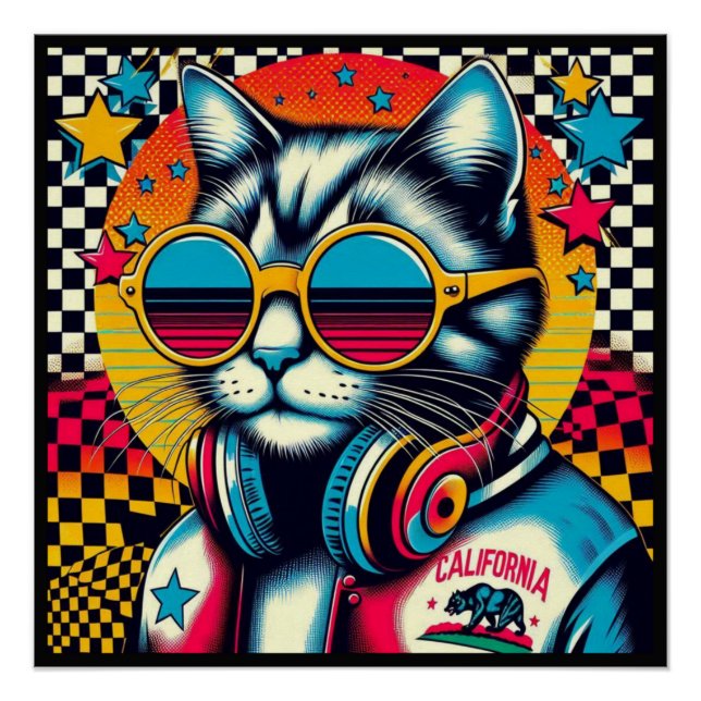 KALIFORNIEN VERBREITETE KATZE 3 POSTER (Vorderseite)