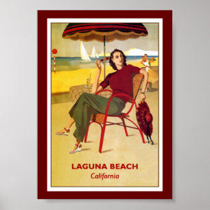 Kalifornien Vintage Poster, Laguna Beach, Poster