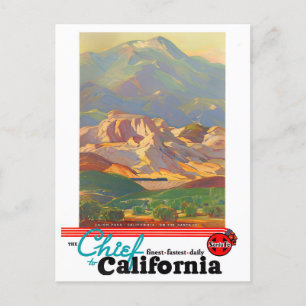 Kalifornien Vintage-Reisepostkarte Postkarte