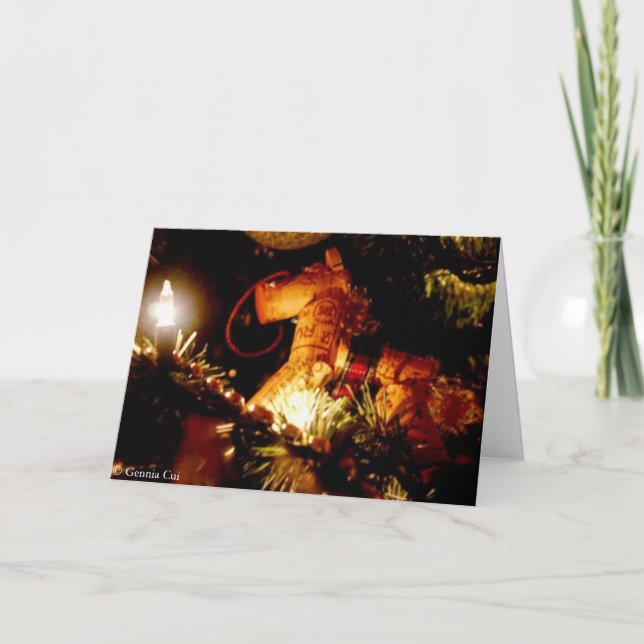 Kalifornien-Weihnachten mit Sprichwort Feiertagskarte (Vorderseite)