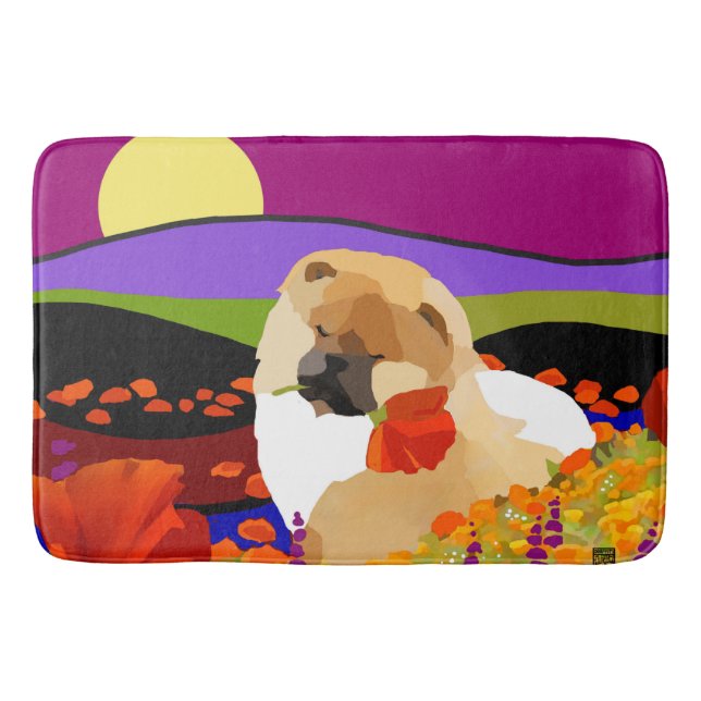 Kalifornien-Welpen-Chow-Chow - Kiste oder Badematte (Vorderseite)
