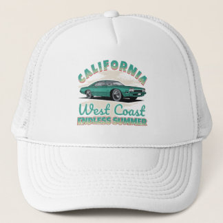 Kalifornien Westküste Vintage-Auto  Truckerkappe