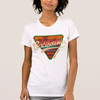 Kalifornien Westküste Wirbel Palme Vintage Sonne T-Shirt