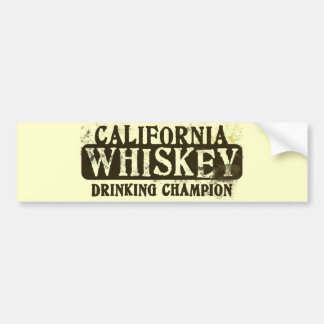Kalifornien-Whisky-trinkender Meister Autoaufkleber