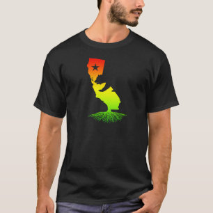 Kalifornien wurzelt (Rasta Surferfarben) T-Shirt