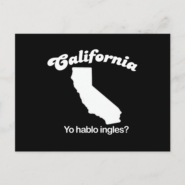 Kalifornien - Yo hablo ingles T - Shirt Postkarte (Vorderseite)