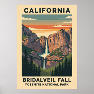 Kalifornien Yosemite Nationalpark Bridalveil Fall Poster