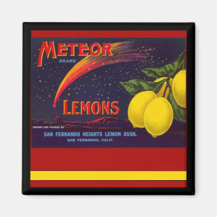 Kalifornien-Zitronen-Vintager Magnet