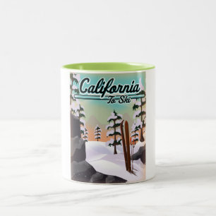 Kalifornien zum Ski Zweifarbige Tasse