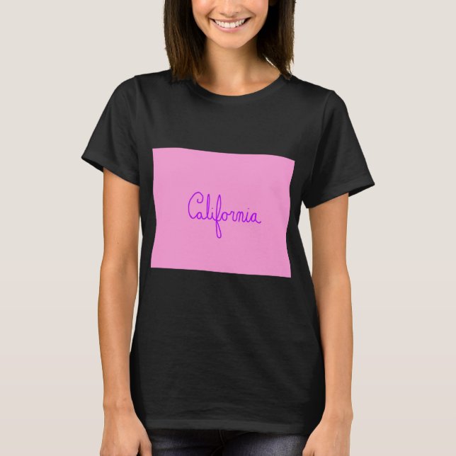 Kaliforniencursive-Shirt T-Shirt (Vorderseite)
