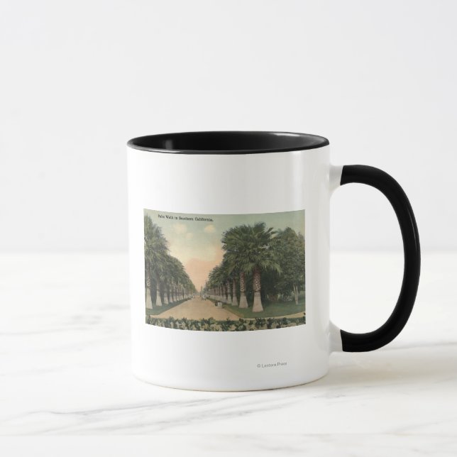 KalifornienPalmen entlang der Straße Tasse (Rechts)